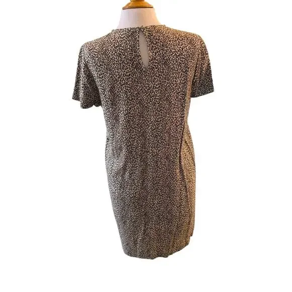 Jenni Kayne Leopard Print T Shirt Dress Mini Casual Oversized Animal Size XS - Picture 8 of 16